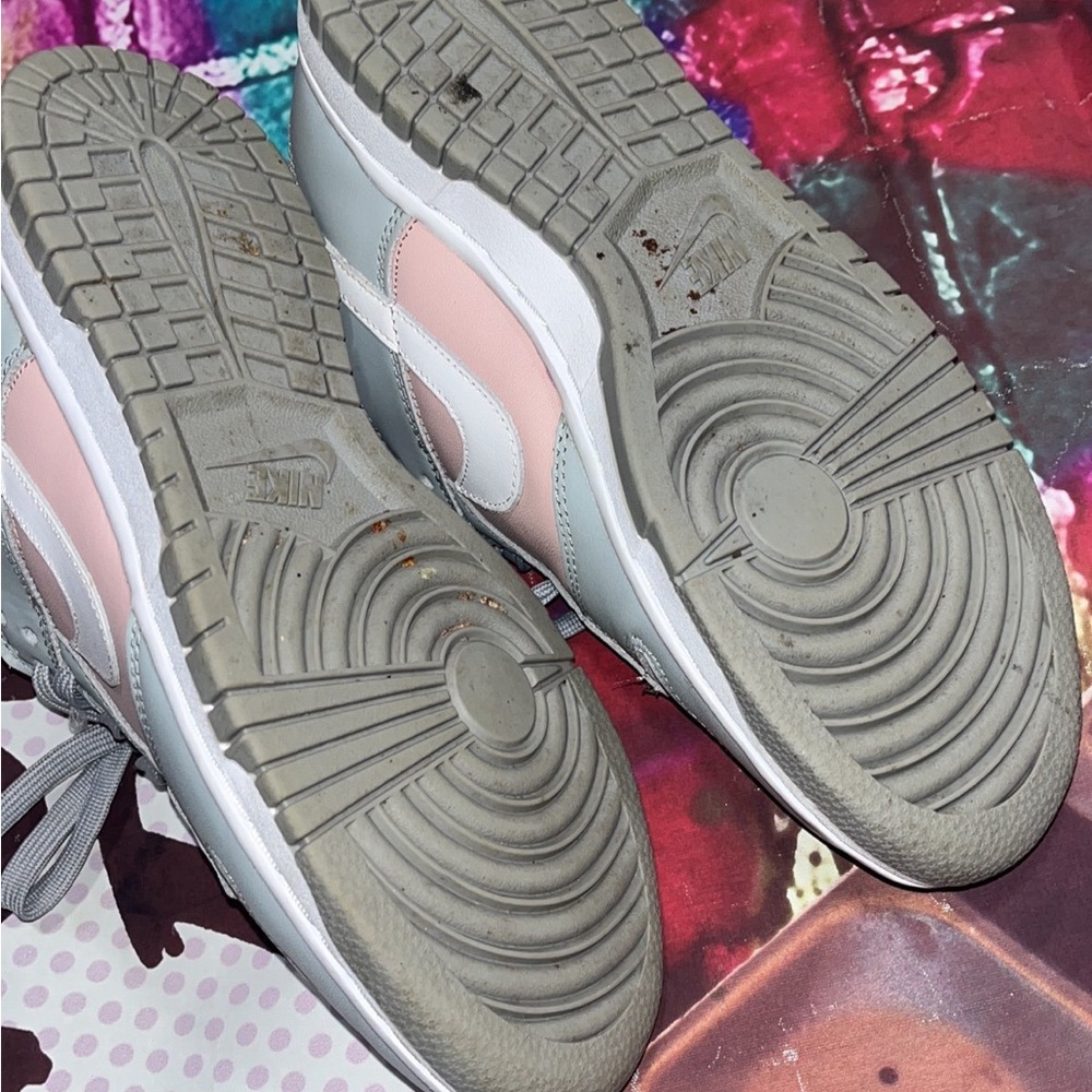 Women's Pink and Gray Sneakers Pink Oxfords